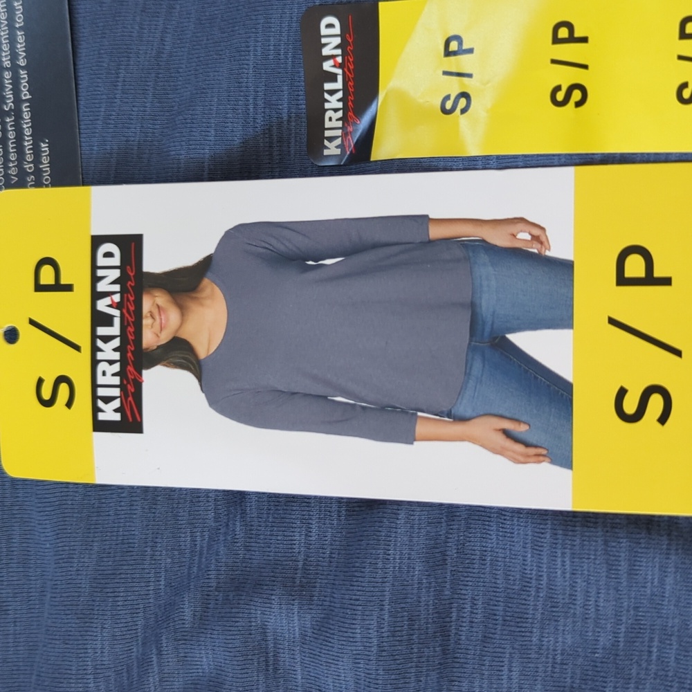 S: Kirkland signature 3/4 sleeve cotton slub t-shirt ladies - Picture 7 of 7